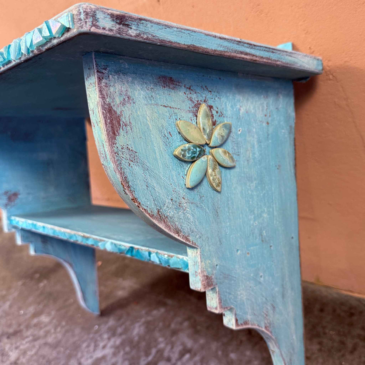 Turquoise shelf