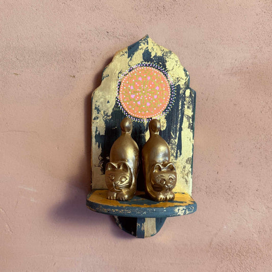 Golden cat altar
