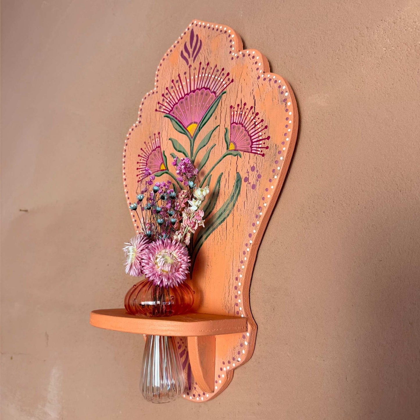 Pink flower altar