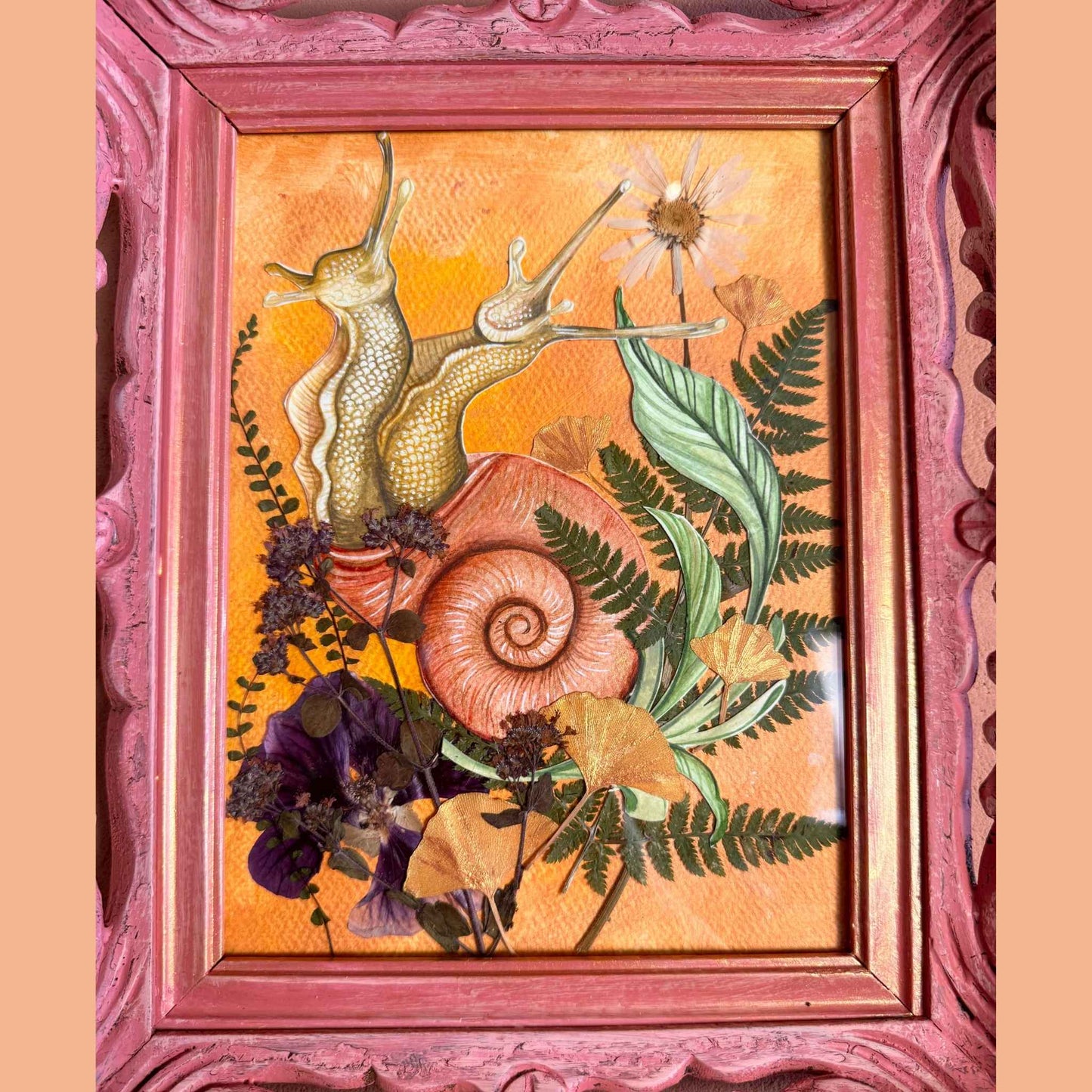 Twin snail & flowers
