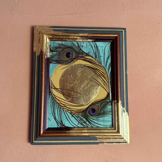 Peacock & gold leaf sun