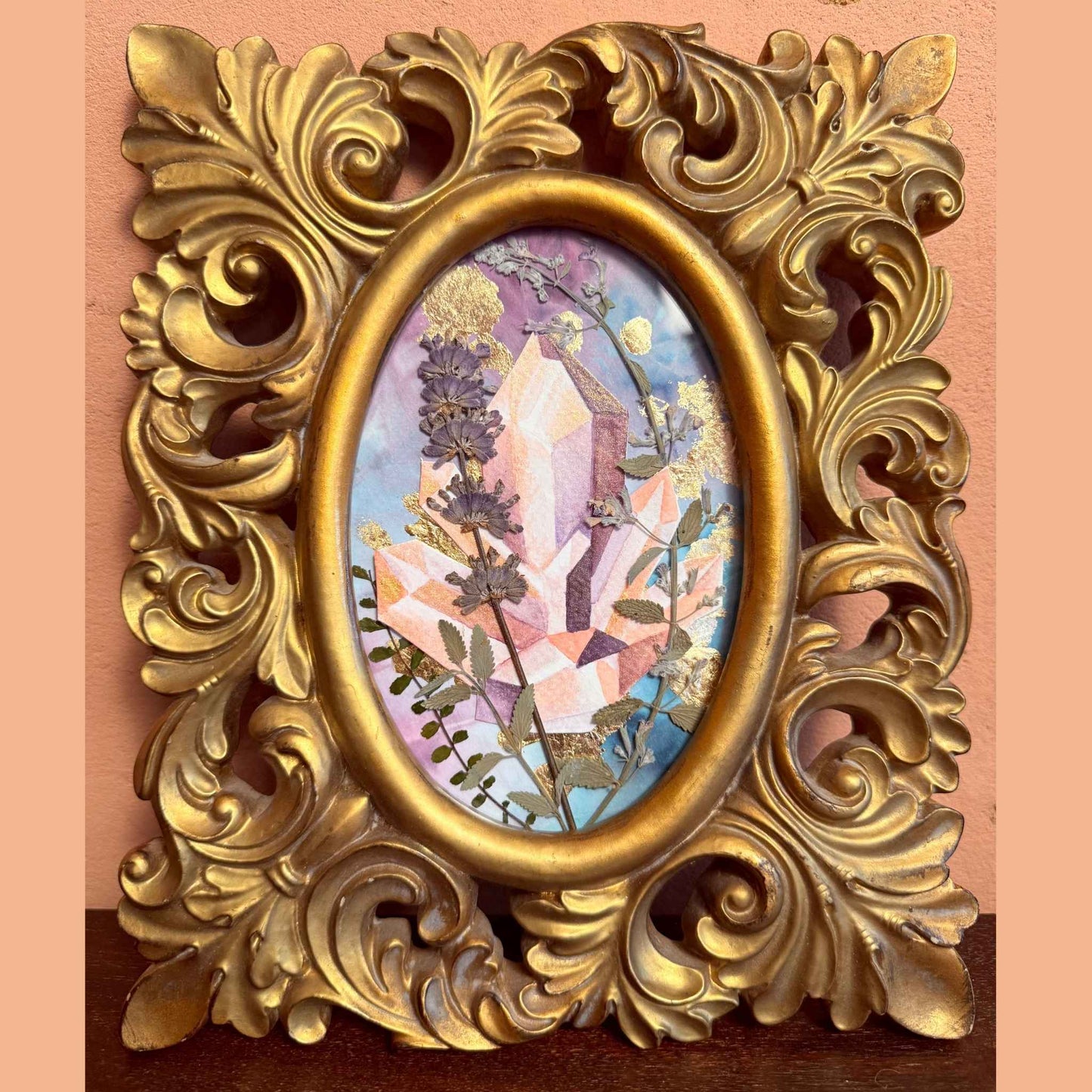 Amethyst flower collage