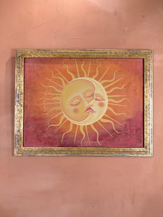 Sun and moon painting