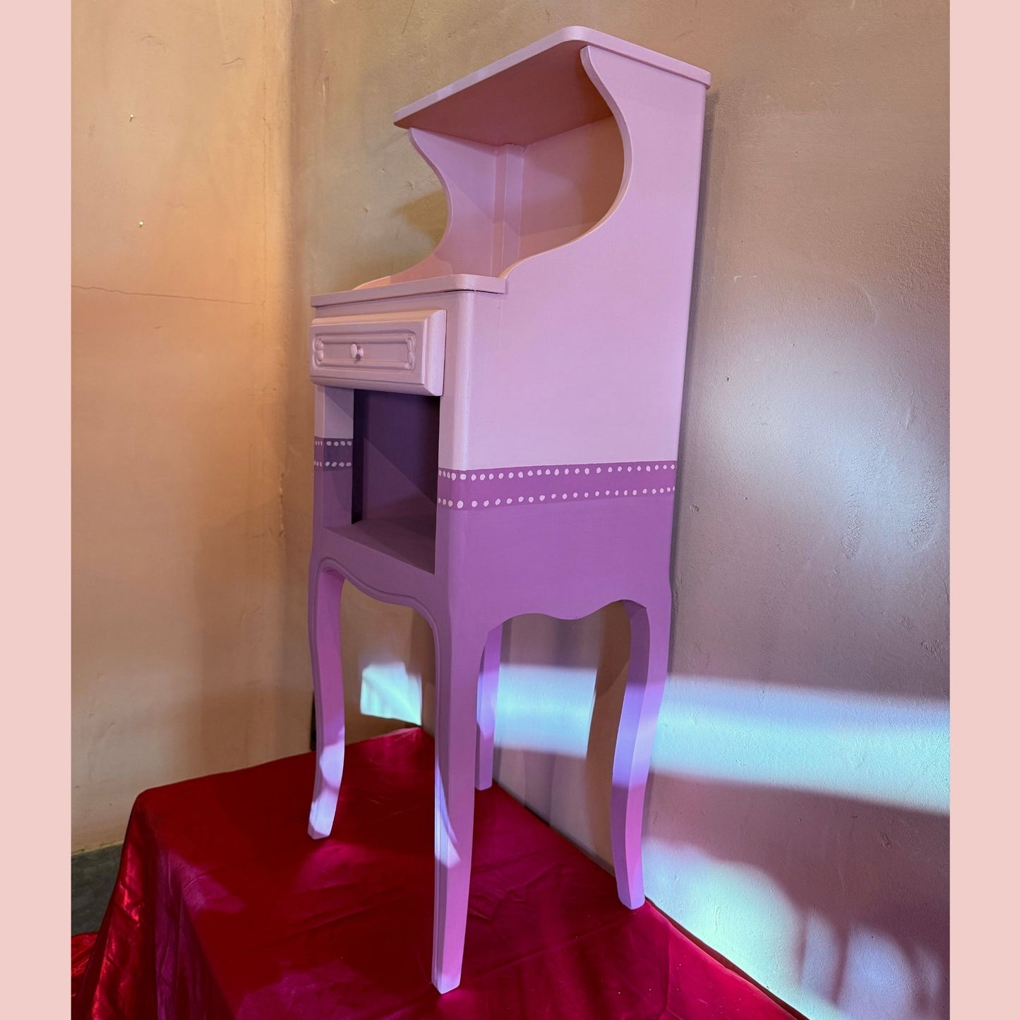 Pink purple cabinet