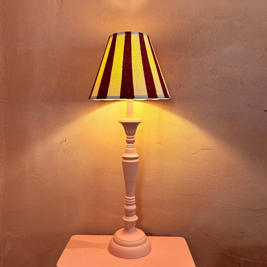 Pink striped lamp